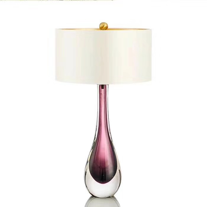 REDDISH VIOLET WATER DROP TABLE LAMP