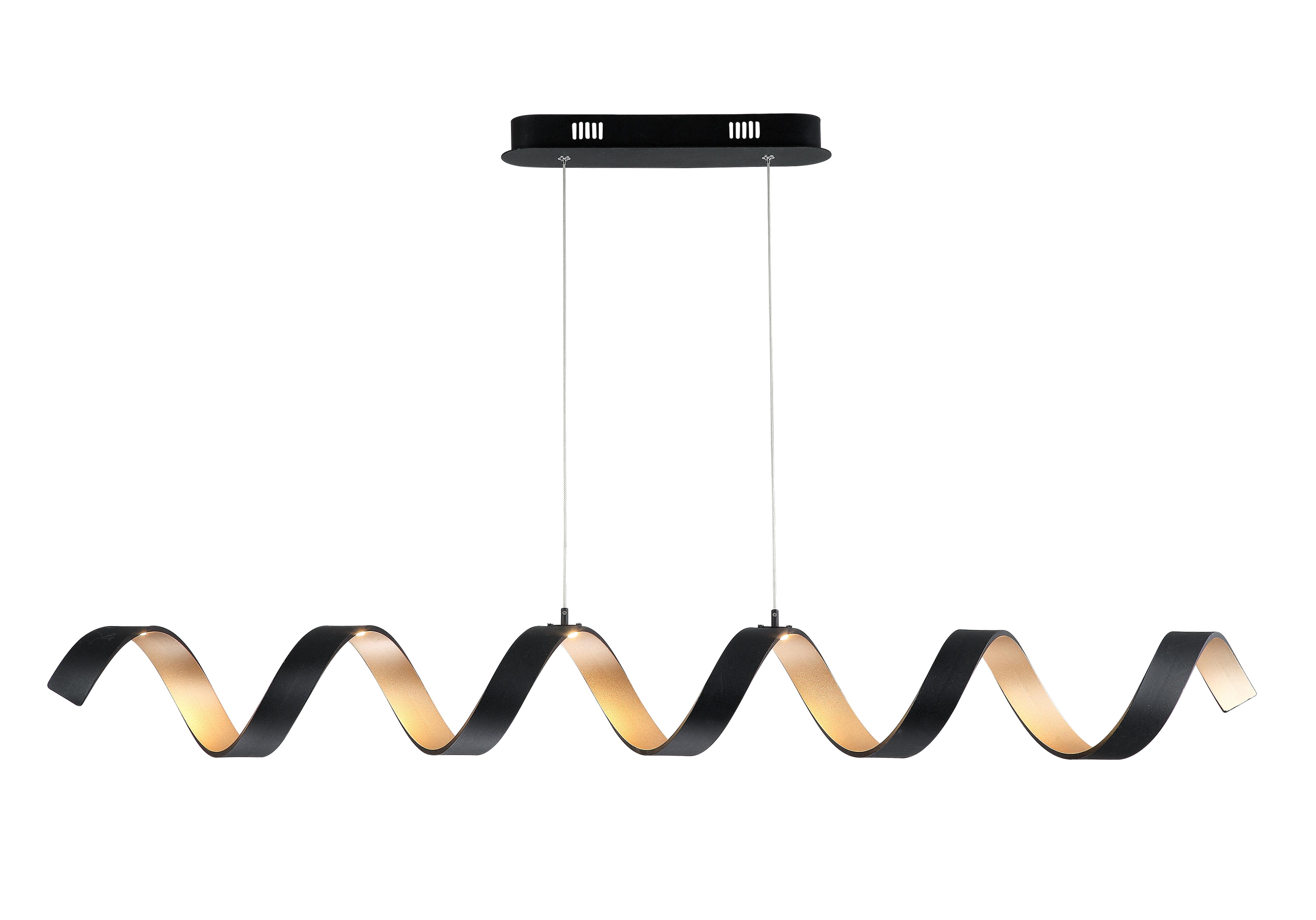 BLACK AND GOLD SPRING PENDANT LAMP